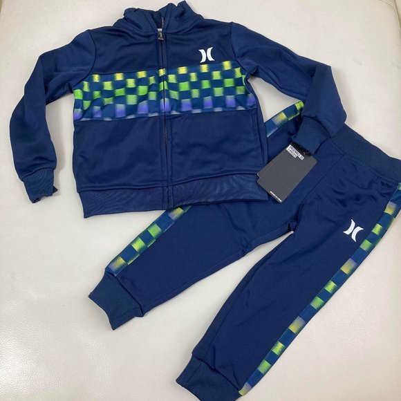 Hurley navy blue long sleeve active pants set 2299